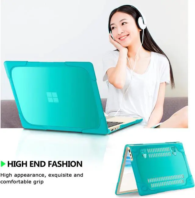 Alt view image 5 of 7 - BONAEVER Case for Microsoft Surface Laptop 5/4/3 15 inch Model 1872/1873/1953/1979 (2020-2022 Release) Matte Protective Case Hard Laptop Cover with Transparent Keyboard Skin Blue