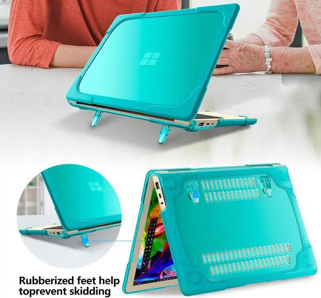 Alt view image 2 of 7 - BONAEVER Case for Microsoft Surface Laptop 5/4/3 15 inch Model 1872/1873/1953/1979 (2020-2022 Release) Matte Protective Case Hard Laptop Cover with Transparent Keyboard Skin Blue