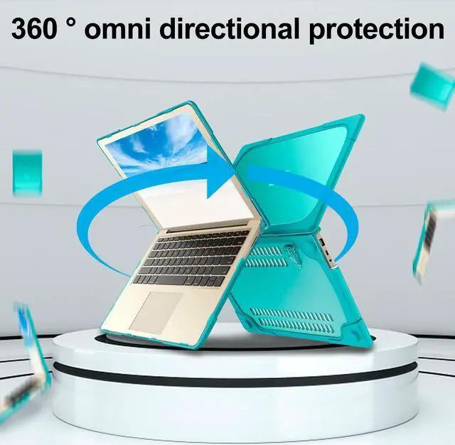 Alt view image 3 of 7 - BONAEVER Case for Microsoft Surface Laptop 5/4/3 15 inch Model 1872/1873/1953/1979 (2020-2022 Release) Matte Protective Case Hard Laptop Cover with Transparent Keyboard Skin Blue