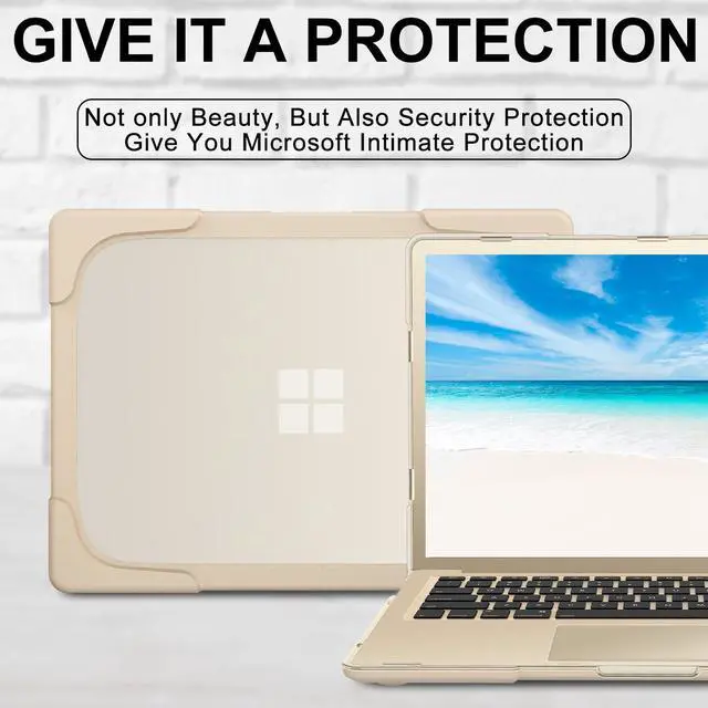 Alt view image 7 of 7 - BONAEVER Case for Microsoft Surface Laptop 5/4/3 15 inch Model 1872/1873/1953/1979 (2020-2022 Release) Matte Protective Case Hard Laptop Cover with Transparent Keyboard Skin Khaki