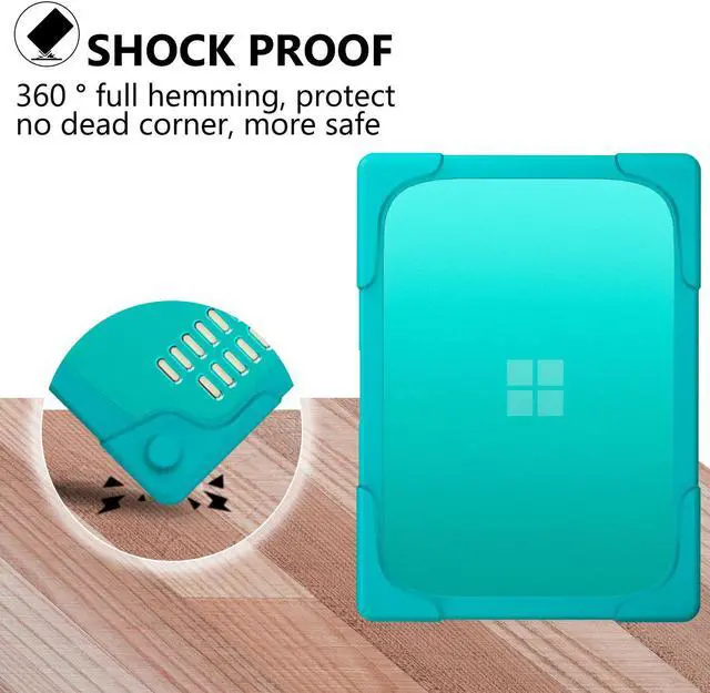Alt view image 3 of 7 - BONAEVER Case for Microsoft Surface Laptop 5/4/3 13.5 inch with Metal Palm Rest, Model 1868/1951, Matte Protective Case Hard Laptop Cover with Transparent Keyboard Skin Blue