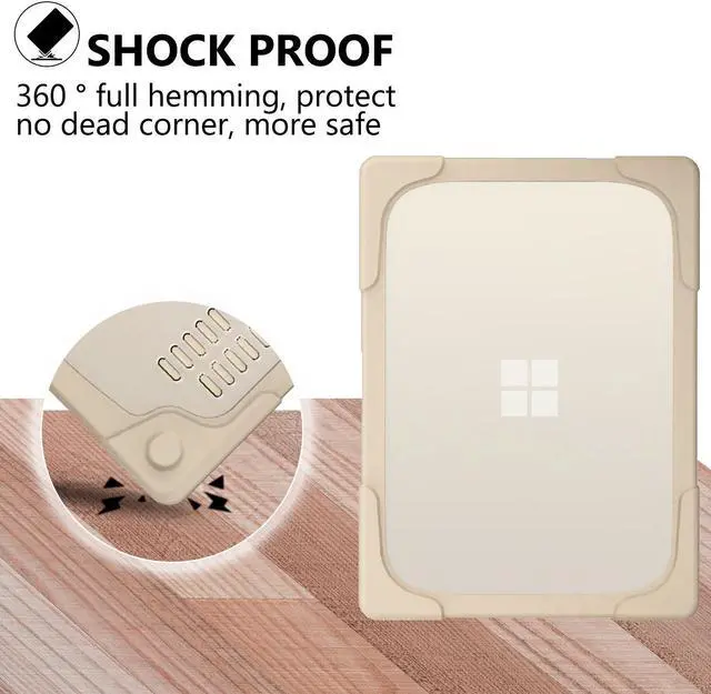 Alt view image 2 of 7 - BONAEVER Case for Microsoft Surface Laptop 5/4/3 13.5 inch with Metal Palm Rest, Model 1868/1951, Matte Protective Case Hard Laptop Cover with Transparent Keyboard Skin Khaki