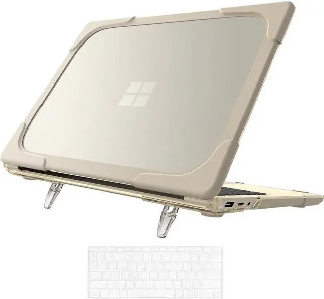 Main image of BONAEVER Case for Microsoft Surface Laptop 5/4/3 13.5 inch with Metal Palm Rest, Model 1868/1951, Matte Protective Case Hard Laptop Cover with Transparent Keyboard Skin Khaki