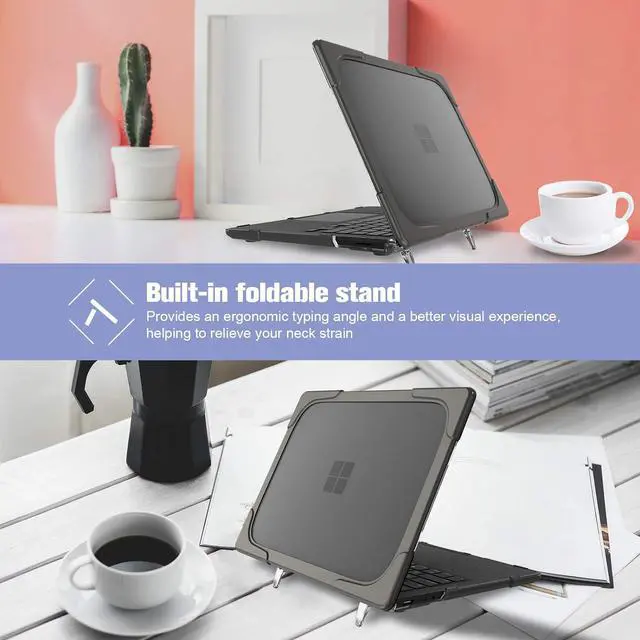 Alt view image 3 of 7 - BONAEVER Case for 13.5 inch Microsoft Surface Laptop 5/4/3 with Alcantara Palm Rest, Model 1769/1867/1958/1950, Matte Protective Case Hard Laptop Cover with Transparent Keyboard Skin