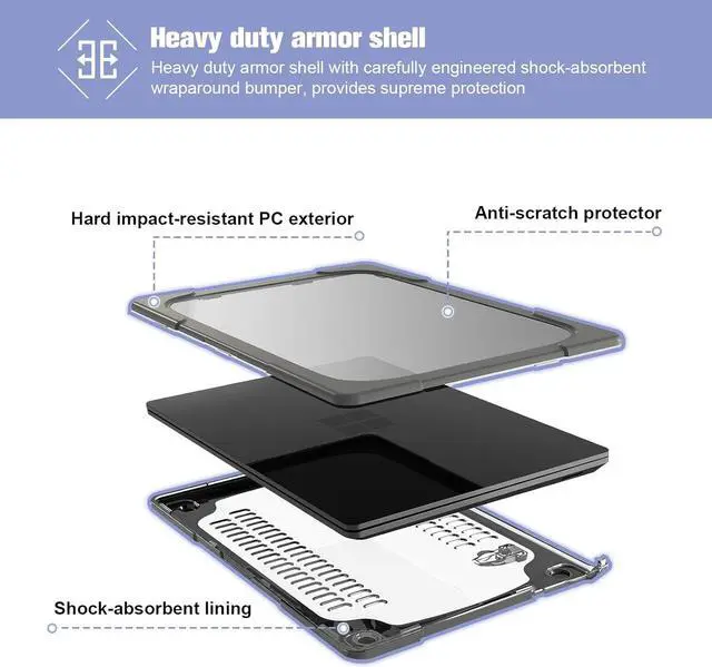 Alt view image 6 of 7 - BONAEVER Case for 13.5 inch Microsoft Surface Laptop 5/4/3 with Alcantara Palm Rest, Model 1769/1867/1958/1950, Matte Protective Case Hard Laptop Cover with Transparent Keyboard Skin
