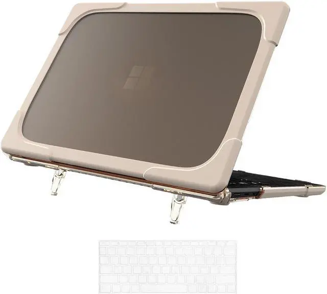 Main image of BONAEVER Case for 13.5 inch Microsoft Surface Laptop 5/4/3 with Alcantara Palm Rest, Model 1769/1867/1958/1950, Matte Protective Case Hard Laptop Cover with Transparent Keyboard Skin Khaki