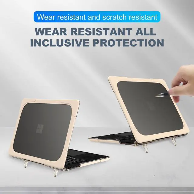 Alt view image 4 of 7 - BONAEVER Case for 13.5 inch Microsoft Surface Laptop 5/4/3 with Alcantara Palm Rest, Model 1769/1867/1958/1950, Matte Protective Case Hard Laptop Cover with Transparent Keyboard Skin Khaki