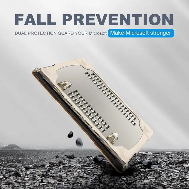 Alt view image 5 of 7 - BONAEVER Case for 13.5 inch Microsoft Surface Laptop 5/4/3 with Alcantara Palm Rest, Model 1769/1867/1958/1950, Matte Protective Case Hard Laptop Cover with Transparent Keyboard Skin Khaki