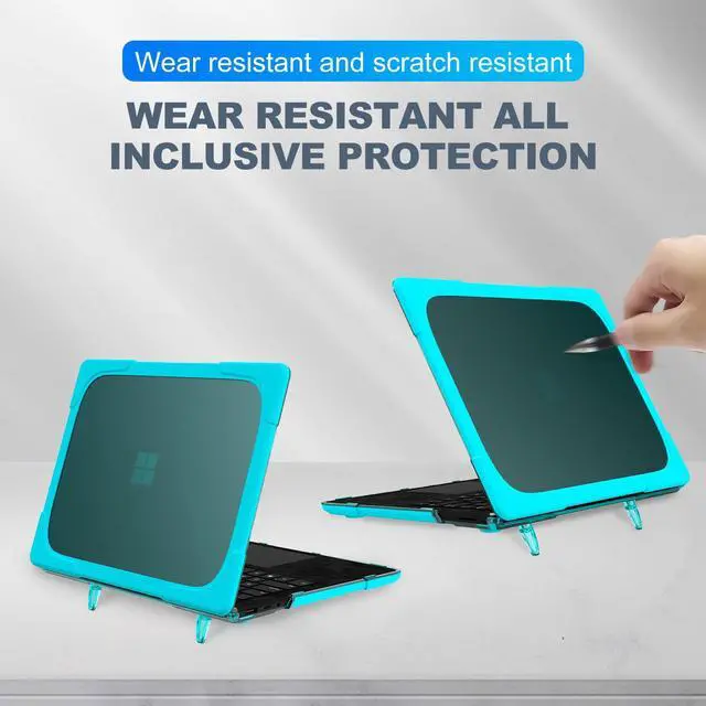 Alt view image 5 of 7 - BONAEVER Case for 13.5 inch Microsoft Surface Laptop 5/4/3 with Alcantara Palm Rest, Model 1769/1867/1958/1950, Matte Protective Case Hard Laptop Cover with Transparent Keyboard Skin Blue