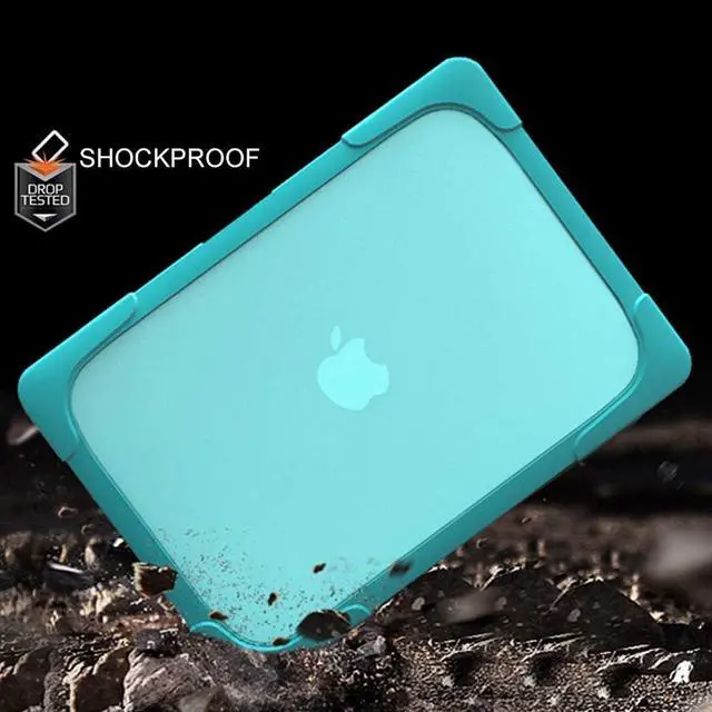 Alt view image 3 of 7 - BONAEVER For MacBook Pro 13 Inch Retina Case (Version 2015/2014/2013) [Heavy Duty][Snap on][Dual Layer] Hard Cover with Foldable Stand & Keyboard Cover for Mac Pro Retina 13.3 Model A1502 A1425 Blue