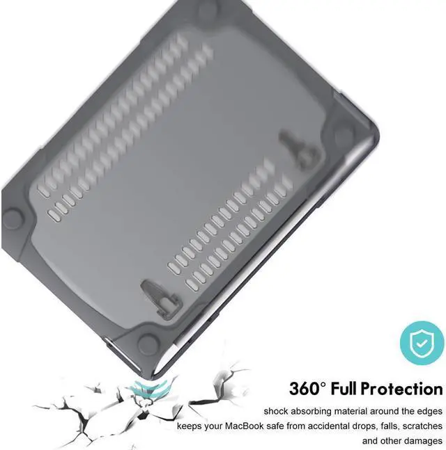 Alt view image 4 of 7 - BONAEVER Laptop Case for MacBook Air 13 2022 2021 2020 2019 2018 Release A2337 M1 A1932 A2179 with Touch ID, Hard Plastic Bumper Protective Cover Shell with Kickstand, Keyboad Cover Skin