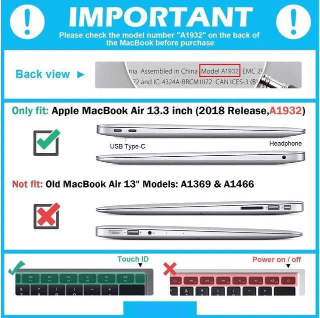 Alt view image 2 of 7 - BONAEVER Laptop Case for MacBook Air 13 2022 2021 2020 2019 2018 Release A2337 M1 A1932 A2179 with Touch ID, Hard Plastic Bumper Protective Cover Shell with Kickstand, Keyboad Cover Skin Khaki