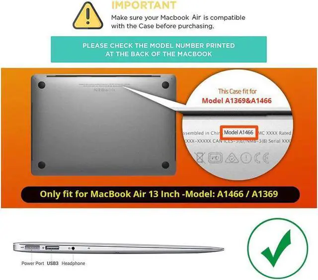 Alt view image 2 of 7 - BONAEVER Laptop Case for MacBook Air 13 inch Case A1466 A1369 (2010-2017 Release), Hard Plastic Bumper Protective Cover Shell with Kickstand, Keyboad Cover Skin