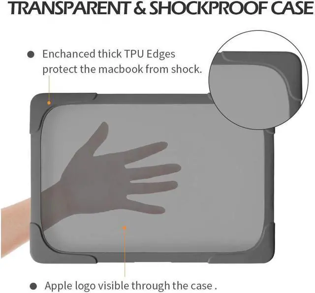 Alt view image 5 of 7 - BONAEVER Laptop Case for MacBook Air 13 inch Case A1466 A1369 (2010-2017 Release), Hard Plastic Bumper Protective Cover Shell with Kickstand, Keyboad Cover Skin