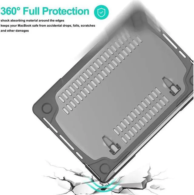 Alt view image 3 of 7 - BONAEVER Laptop Case for MacBook 12 inch Case with Retina Display Model A1534 A1931, Release 2019 2018 2017 2016 2015, Hard Plastic Bumper Protective Cover Shell with Kickstand, Keyboad Cover Skin