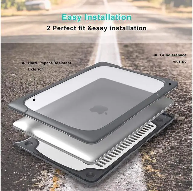 Alt view image 7 of 7 - BONAEVER Laptop Case for MacBook Air 11 Inch Model A1370 A1465, Release 2015 - 2016, Hard Plastic Bumper Protective Cover Shell with Kickstand, Keyboad Cover Skin