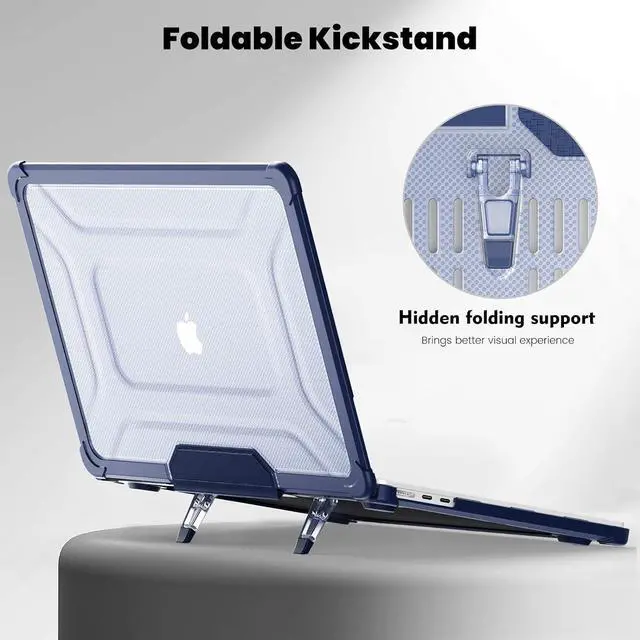 Alt view image 3 of 7 - BONAEVER Case for MacBook Air 13.6 inch Case 2025 2024 2022 Model M4 A3240 A2681M2 A3113 M3, Laptop Hard Cover with Kickstand, Keyboard Skin, Screen Protector, Camera Cover, USB C Adapter