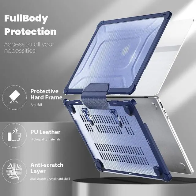 Alt view image 2 of 7 - BONAEVER Case for MacBook Air 13.6 inch Case 2025 2024 2022 Model M4 A3240 A2681M2 A3113 M3, Laptop Hard Cover with Kickstand, Keyboard Skin, Screen Protector, Camera Cover, USB C Adapter