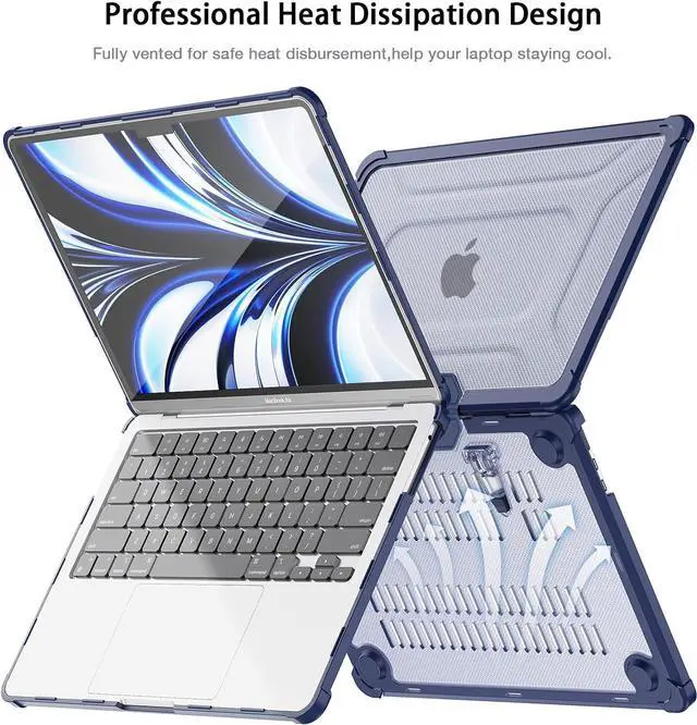 Alt view image 4 of 7 - BONAEVER Case for MacBook Air 13.6 inch Case 2025 2024 2022 Model M4 A3240 A2681M2 A3113 M3, Laptop Hard Cover with Kickstand, Keyboard Skin, Screen Protector, Camera Cover, USB C Adapter