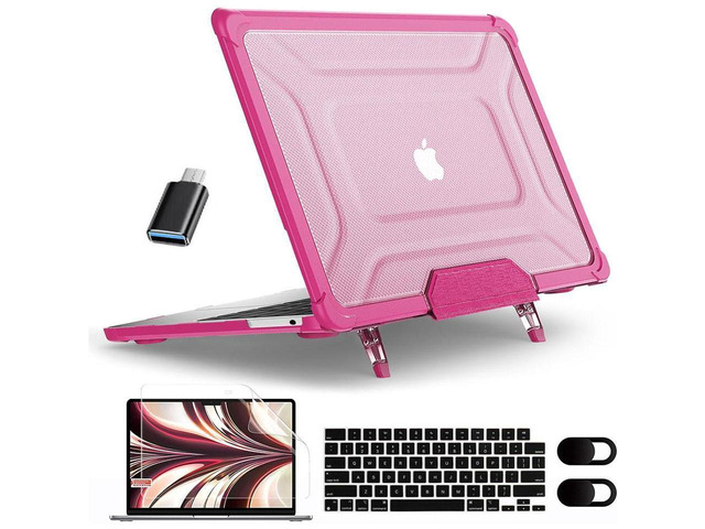 thumbnail image 2 of Fintie Heavy Duty Rugged Hard Shell Case For MacBook Air 13.6 Inch 2022-2024 (A3113 A2681) 2 of 6