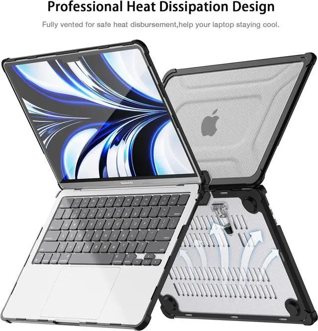Alt view image 4 of 7 - BONAEVER Case for MacBook Pro 13 inch M2 2023 2022 2021-2016 A2338 M1 A2251 A2289 A2159 A1989 A1708 A1706, Laptop Hard Cover with Kickstand, Keyboard Skin, Screen Protector, Camera Cover, USB C Adapte