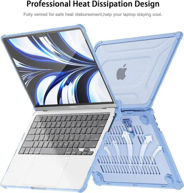 Alt view image 3 of 7 - BONAEVER Case for MacBook Pro 13 inch M2 2023 2022 2021-2016 A2338 M1 A2251 A2289 A2159 A1989 A1708 A1706, Laptop Hard Cover with Kickstand, Keyboard Skin, Screen Protector, Camera Cover USB C Adapter