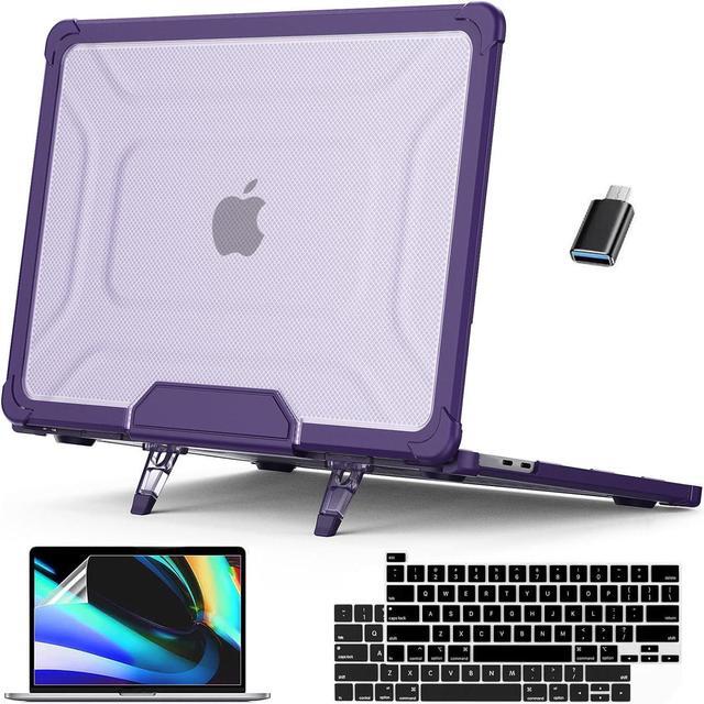 Main image of BONAEVER Case for MacBook Pro 13 inch M2 2023 2022 2021-2016 A2338 M1 A2251 A2289 A2159 A1989 A1708 A1706, Laptop Hard Cover with Kickstand, Keyboard Skin, Screen Protector, Camera Cover USB C Adapter