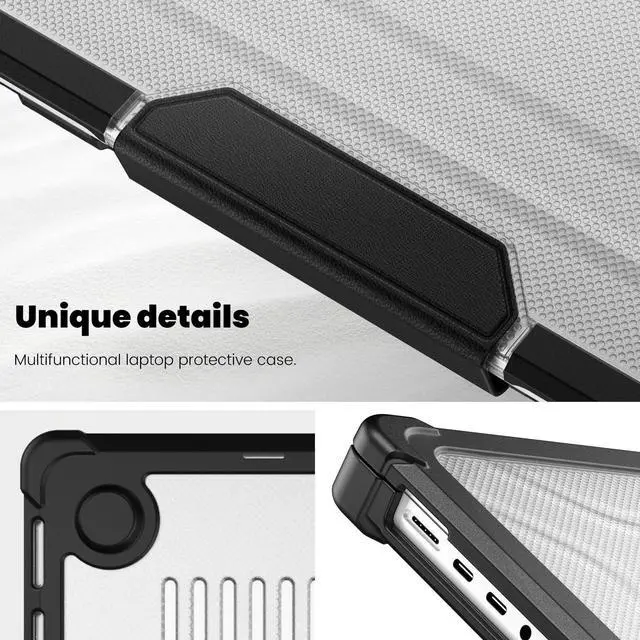 Alt view image 4 of 7 - BONAEVER Case for MacBook Pro 16 inch Case 2023 2022 2021 Release M3 A2991 M2 A2780 M1 A2485 Pro Max Chip, Laptop Hard Cover with Kickstand, Keyboard Skin, Screen Protector, Camera Cover USB C Adapter