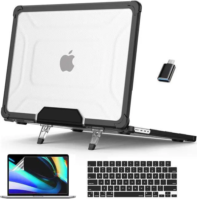 Main image of BONAEVER Case for MacBook Pro 16 inch Case 2023 2022 2021 Release M3 A2991 M2 A2780 M1 A2485 Pro Max Chip, Laptop Hard Cover with Kickstand, Keyboard Skin, Screen Protector, Camera Cover USB C Adapter