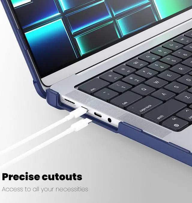 Alt view image 5 of 7 - BONAEVER Case for MacBook Pro 16 inch Case 2023 2022 2021 Release M3 A2991 M2 A2780 M1 A2485 Pro Max Chip, Laptop Hard Cover with Kickstand, Keyboard Skin, Screen Protector, Camera Cover USB C Adapter