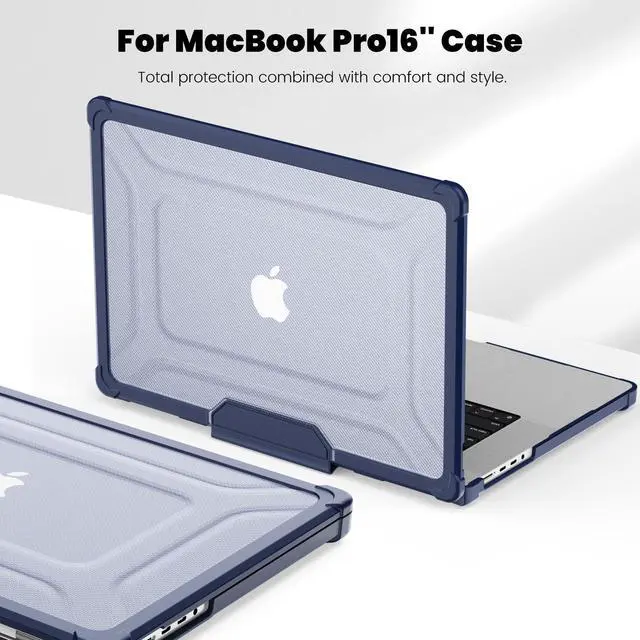 Alt view image 3 of 7 - BONAEVER Case for MacBook Pro 16 inch Case 2023 2022 2021 Release M3 A2991 M2 A2780 M1 A2485 Pro Max Chip, Laptop Hard Cover with Kickstand, Keyboard Skin, Screen Protector, Camera Cover USB C Adapter