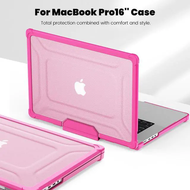 Alt view image 3 of 7 - BONAEVER Case for MacBook Pro 16 inch Case 2023 2022 2021 Release M3 A2991 M2 A2780 M1 A2485 Pro Max Chip, Laptop Hard Cover with Kickstand, Keyboard Skin, Screen Protector, Camera Cover USB C Adapter