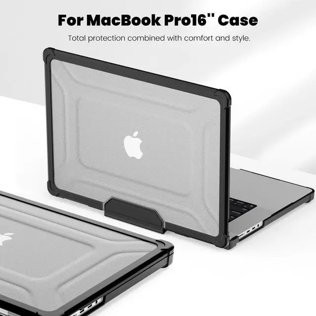 Alt view image 4 of 7 - BONAEVER Case for MacBook Pro 14 inch Case 2023 2022 2021 M3 A2918 A2992 M2 A2779 M1 A2442 Pro Max Chip, Laptop Hard Cover with Kickstand, Keyboard Skin, Screen Protector, Camera Cover USB C Adapter