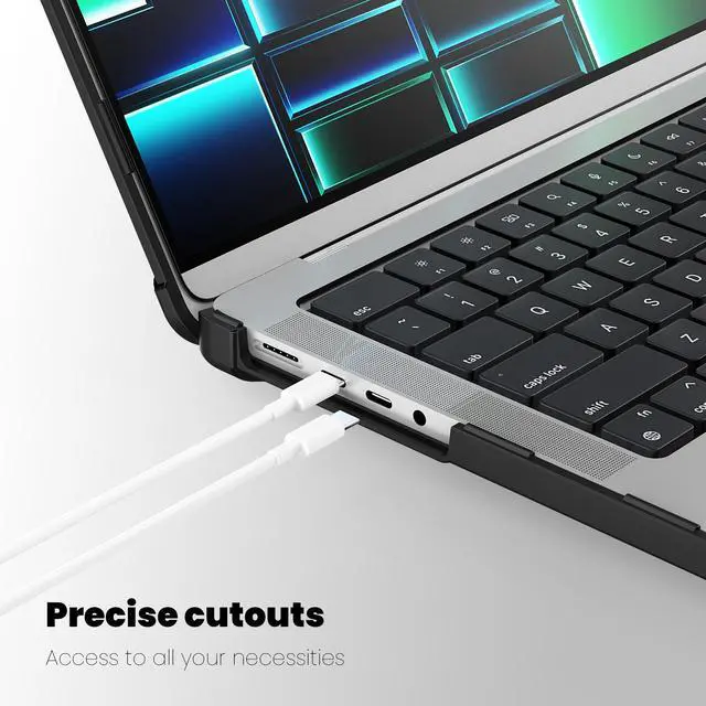 Alt view image 6 of 7 - BONAEVER Case for MacBook Pro 14 inch Case 2023 2022 2021 M3 A2918 A2992 M2 A2779 M1 A2442 Pro Max Chip, Laptop Hard Cover with Kickstand, Keyboard Skin, Screen Protector, Camera Cover USB C Adapter