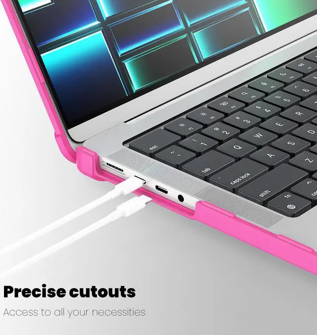 Alt view image 6 of 7 - BONAEVER Case for MacBook Pro 14 inch Case 2023 2022 2021 M3 A2918 A2992 M2 A2779 M1 A2442 Pro Max Chip, Laptop Hard Cover with Kickstand, Keyboard Skin, Screen Protector, Camera Cover USB C Adapter