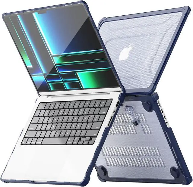 Alt view image 2 of 7 - BONAEVER Case for MacBook Pro 14 inch Case 2023 2022 2021 M3 A2918 A2992 M2 A2779 M1 A2442 Pro Max Chip, Laptop Hard Cover with Kickstand, Keyboard Skin, Screen Protector, Camera Cover USB C Adapter