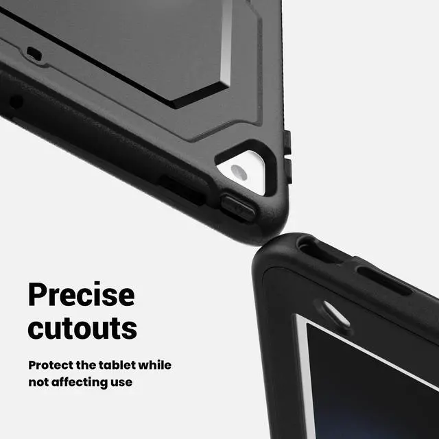 Alt view image 4 of 7 - BONAEVER Case for iPad 10.2 inch 2021 2020 2019 9th 8th 7th Generation iPad Air 3 10.5 Pro 10.5 inch with Screen Protector, Foldable Stand, Pencil Holder, Shockproof Rugged Protective Cover