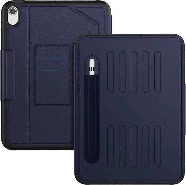 Alt view image 7 of 7 - BONAEVER Case For iPad (A16) 11th Generation 11 Inch 2025, iPad 10th Generation 10.9 inch 2022, Smart Magnetic Auto Sleep Shockproof Cover with Absorbing Multi-Angles Stand, Pen Holder, Card Slot Blue