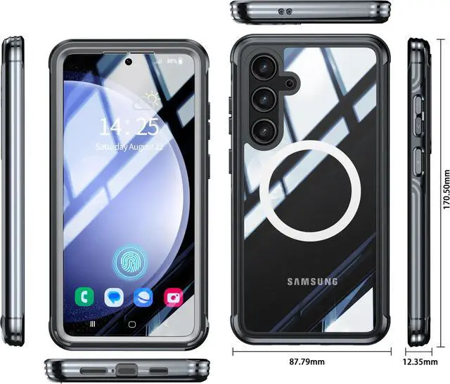Alt view image 6 of 7 - BONAEVER for Galaxy S24 Plus Case, Compatible with Magsafe [Built-in Screen Protector] Full Body Shockproof Cover Magnetic Back Phone Case for Samsung Galaxy S24 Plus 6.7 inch