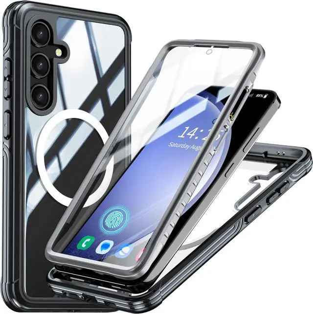Main image of BONAEVER for Galaxy S24 Plus Case, Compatible with Magsafe [Built-in Screen Protector] Full Body Shockproof Cover Magnetic Back Phone Case for Samsung Galaxy S24 Plus 6.7 inch