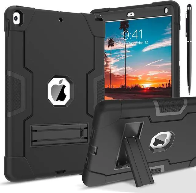 Main image of Bonaever Case for iPad Air 3 2019 Case, iPad Pro 10.5 inch 2017 with Kickstand, Heavy Duty Shockproof Protective Cover with Stylus Pen