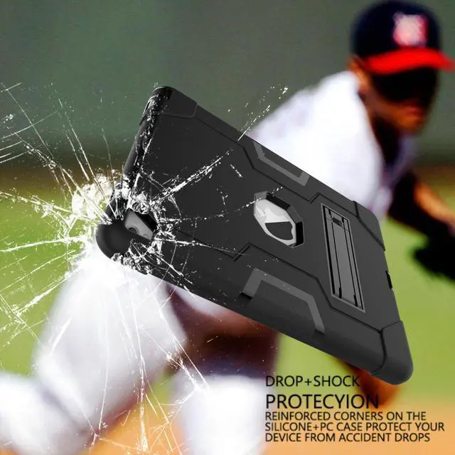 Alt view image 2 of 7 - Bonaever Case for iPad Air 2 2014, iPad Pro 9.7 inch 2016 with Kickstand, Heavy Duty Shockproof Protective Cover with Stylus Pen