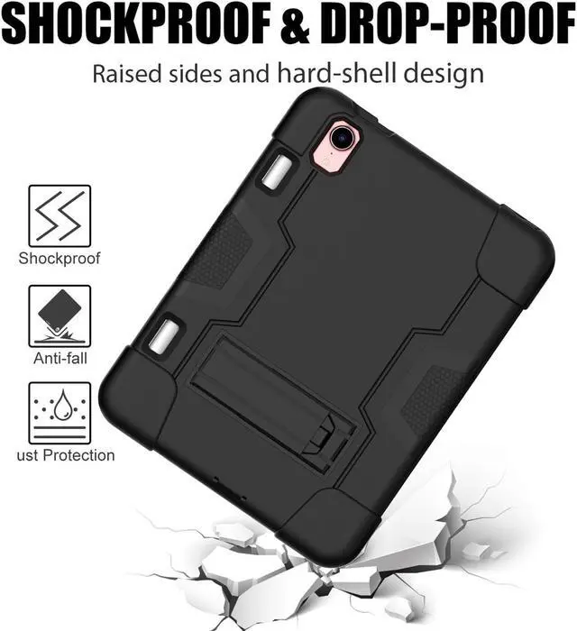 Alt view image 3 of 7 - Bonaever Case for iPad Mini 6 2021 with Kickstand, Heavy Duty Shockproof Protective Cover for iPad Mini 6th Generation 8.3 inch with Pencil Holder, Stylus Pen