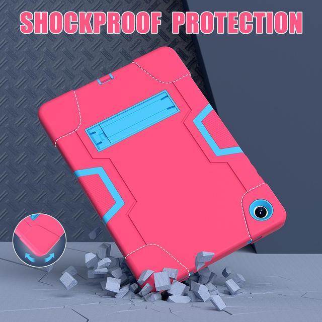 Alt view image 3 of 7 - BONAEVER Case for Samsung Galaxy Tab A9 Plus 10.9 inch 2023 Mdoel SM-X210/X216/X218 with Kickstand, Heavy Duty Shockproof Protective Cover with Stylus Pen Rose Red