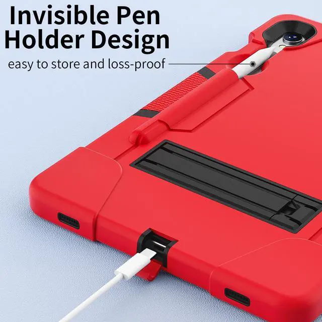 Alt view image 4 of 7 - BONAEVER Case for Samsung S10 Lite 10.9 inch 2025 / S10 FE 10.9 2025 / S9 FE 10.9 Inch / Galaxy Tab S9 11 inch 2023 with Kickstand, Heavy Duty Shockproof Protective Cover with Pen Holder, Stylus Pen
