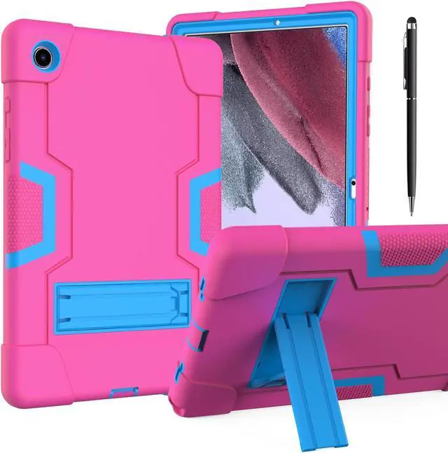 Main image of BONAEVER Case for Samsung Galaxy Tab A8 10.5 inch 2022 SM-X200/X205/X207 with Kickstand, Heavy Duty Shockproof Protective Cover with Stylus Pen Rose Red