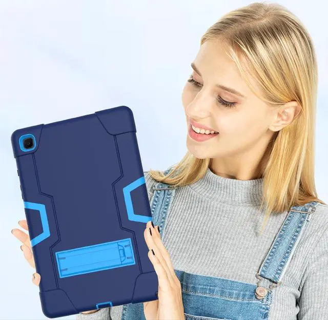 Alt view image 6 of 7 - BONAEVER Case for Samsung Galaxy Tab A7 10.4 inch 2022 2020 SM-T500/T505/T507/T509 with Kickstand, Heavy Duty Shockproof Protective Cover with Stylus Pen Navy Blue