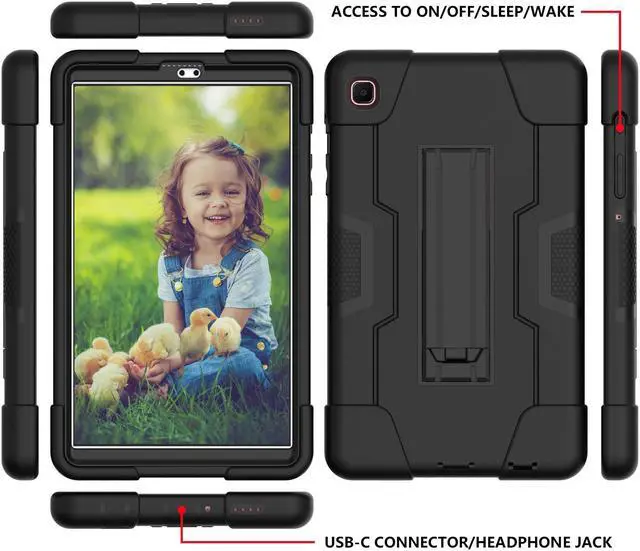 Alt view image 4 of 7 - BONAEVER Case for Samsung Galaxy Tab A7 Lite 8.7 Inch 2021 SM-T220 SM-T225 SM-T227 with Kickstand, Heavy Duty Shockproof Protective Cover with Stylus Pen