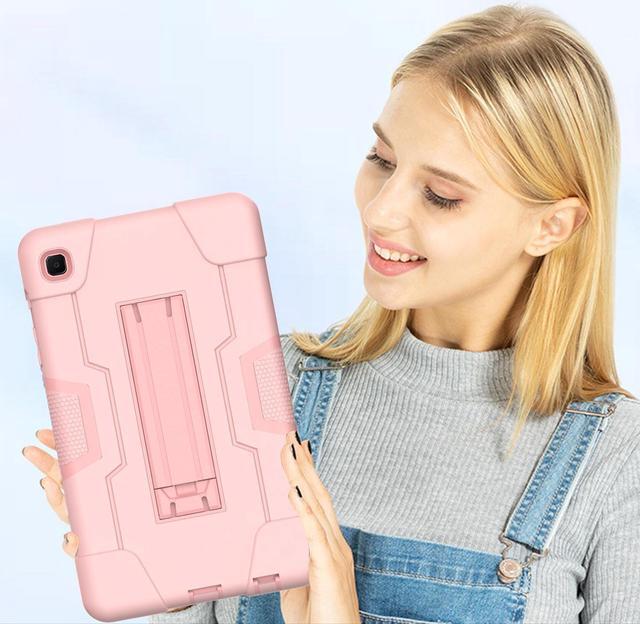 Alt view image 7 of 7 - BONAEVER Case for Samsung Galaxy Tab A7 Lite 8.7 Inch 2021 SM-T220 SM-T225 SM-T227 with Kickstand, Heavy Duty Shockproof Protective Cover with Stylus Pen Rose Gold