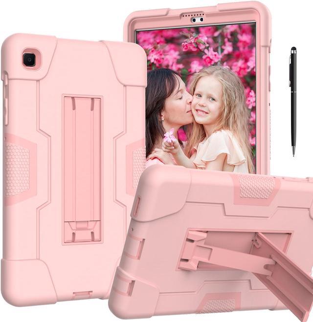 Main image of BONAEVER Case for Samsung Galaxy Tab A7 Lite 8.7 Inch 2021 SM-T220 SM-T225 SM-T227 with Kickstand, Heavy Duty Shockproof Protective Cover with Stylus Pen Rose Gold